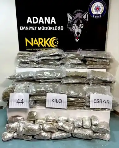 Adana'da 44 Kilo Esrar Operasyonu: 4 Tutuklama