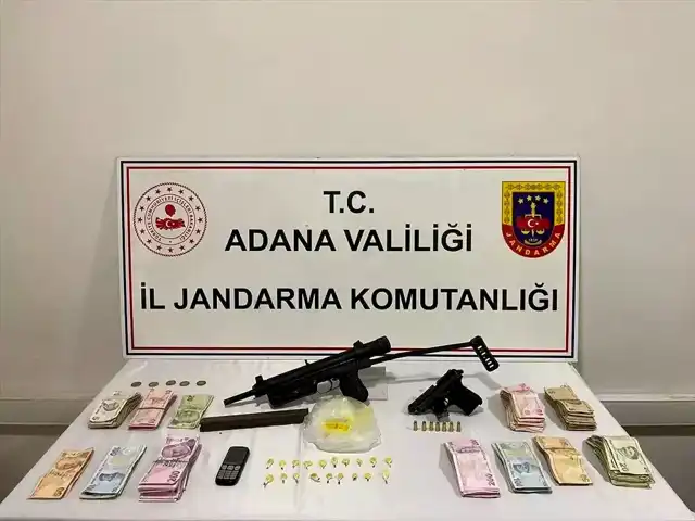 Adana Ceyhan'da Uyuşturucu ve Silah Baskını